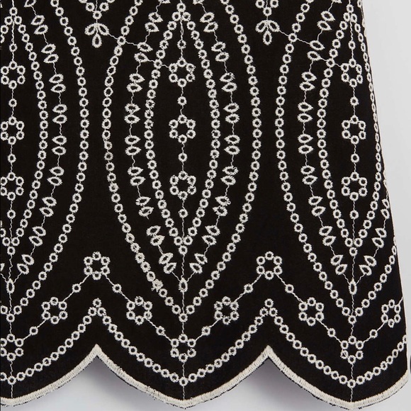 NWT Loft Embroidered Scalloped Shift Skirt - Picture 3 of 7